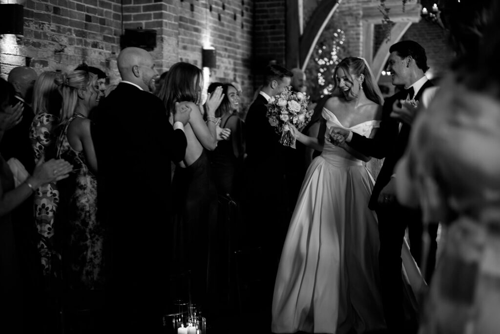 Shustoke Barn black tie wedding