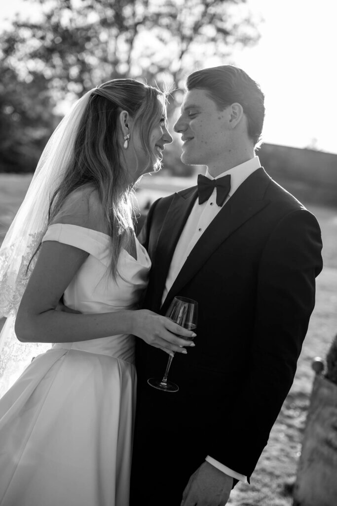 Shustoke Barn black tie wedding