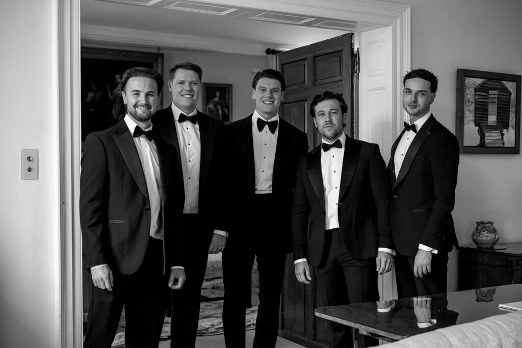 Shustoke Barn black tie wedding